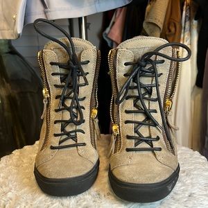 Giuseppe Zanotti Suede Colorblock Sneaker Boots